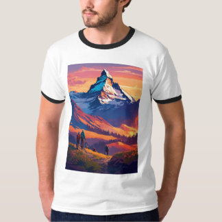 Amazing mountain print T-Shirt