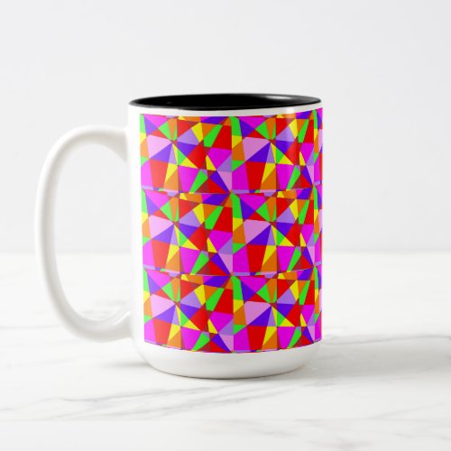 Amazing Multi Colored Shapes Pattern Modern Class  Two_Tone Coffee Mug