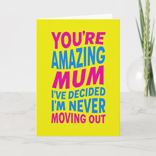 Amazing Mum Sentiment Card (Front)