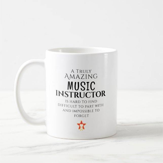Amazing Music Instructor Hard To Find Personalized Coffee Mug (Left)