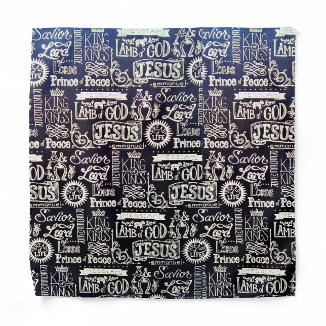 Amazing Names Of Jesus Bandanas/Handkerchiefs Bandana (Front)