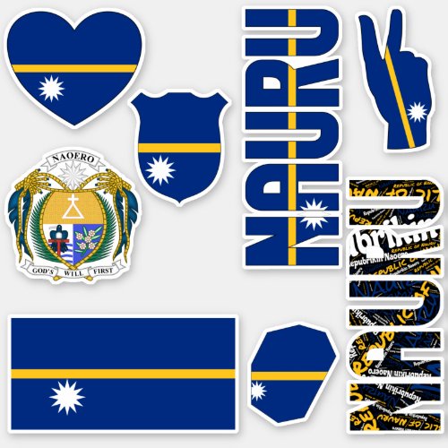 Amazing Nauru Shapes National Symbols Sticker