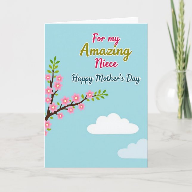 Amazing Niece Mothers Day Card (Front)