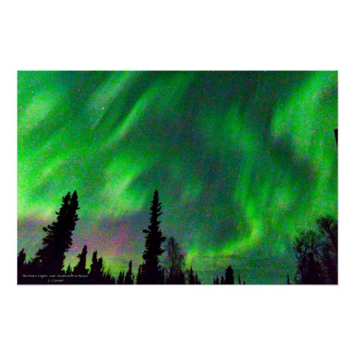 Amazing Northern Lights over Alaska poster