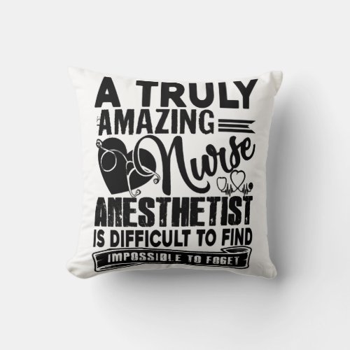 Amazing Nurse Anesthetist Shirt Throw Pillow