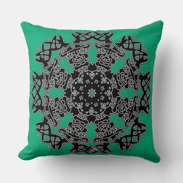 Amazing Octa Glyph Throw Pillow (Front)
