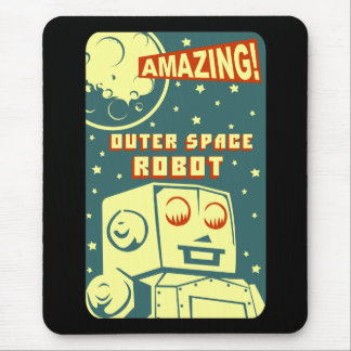 Amazing Outer Space Robot Mouse Pad