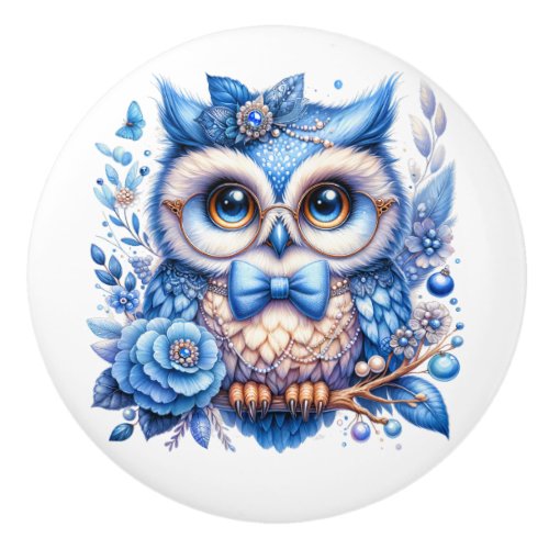 AMAZING OWLS CERAMIC KNOB