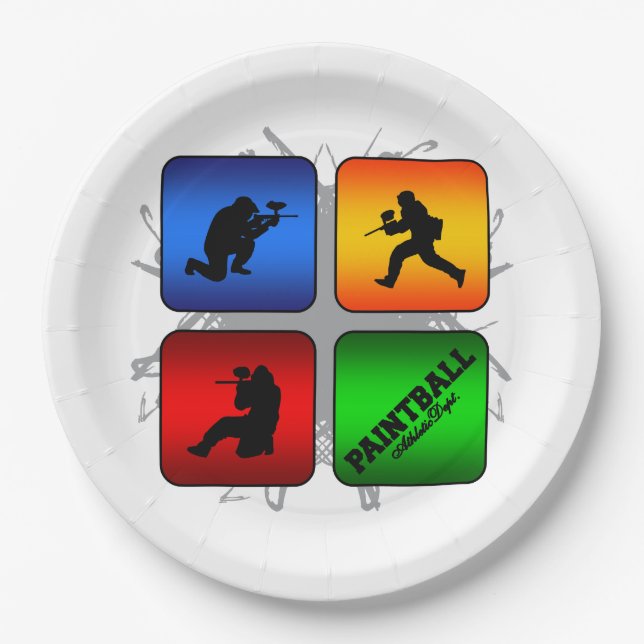 Amazing Paintball Urban Style Paper Plates (Front)