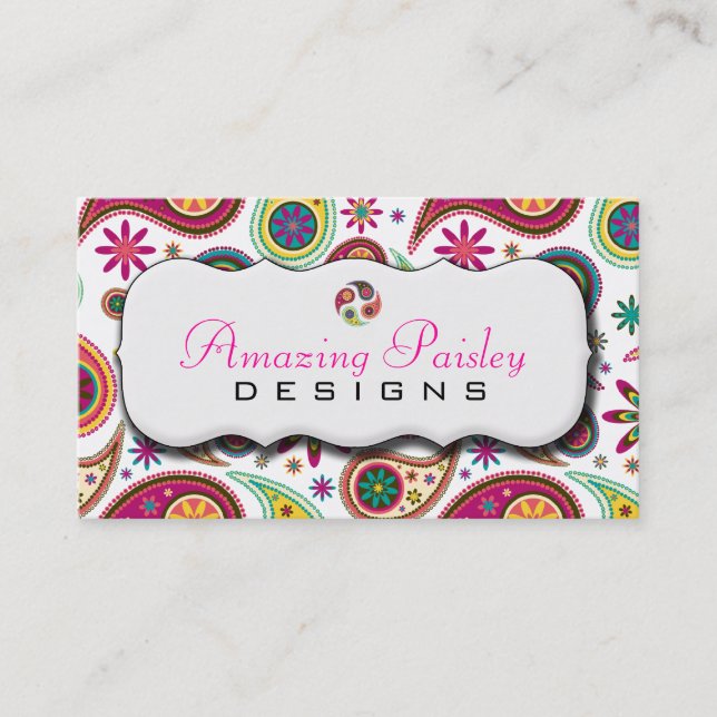Amazing Paisley Business Card (Front)