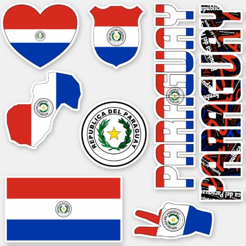 Amazing Paraguay Shapes National Symbols Sticker