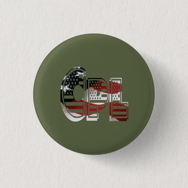 Amazing Patriotic Military Unique Pinback Button (Front)