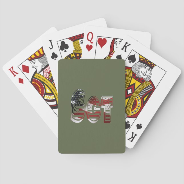 Amazing Patriotic Military Unique Poker Cards (Back)