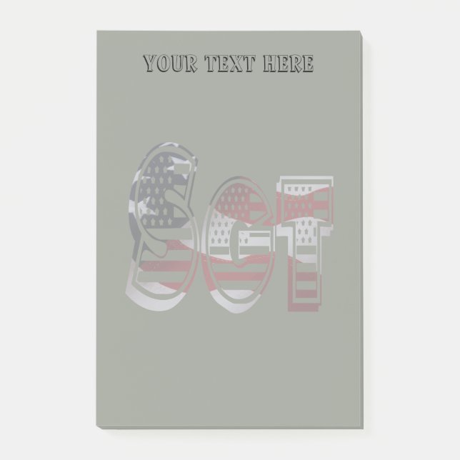 Amazing Patriotic Military Unique Post-it Notes (Front)