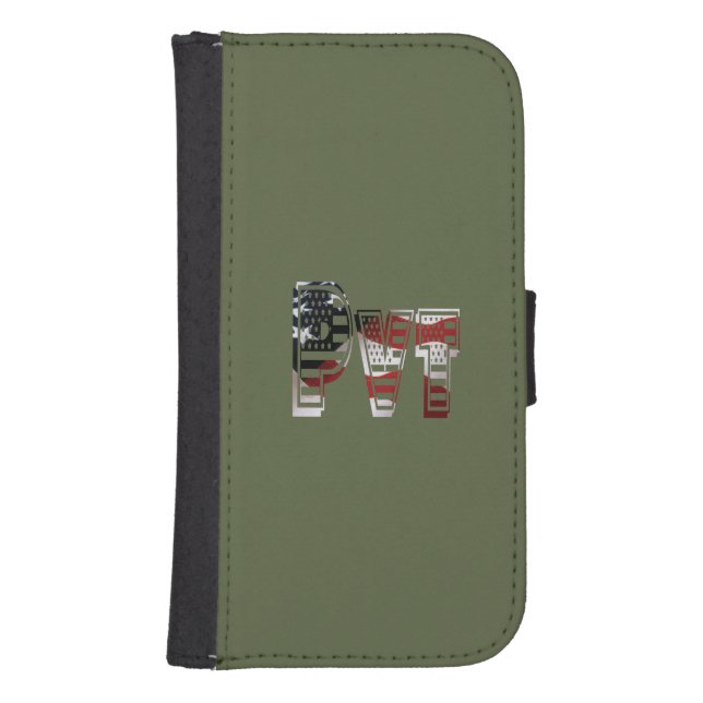 Amazing Patriotic Military Unique Samsung Galaxy Wallet Case (Front)