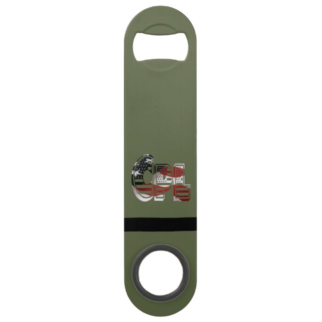 Amazing Patriotic Military Unique Speed Bottle Opener (Front)