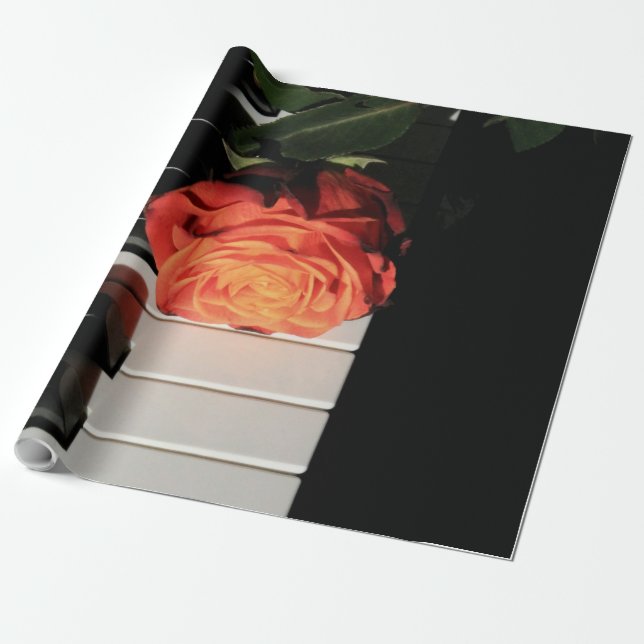 Amazing Piano Artwork Wrapping Paper (Unrolled)