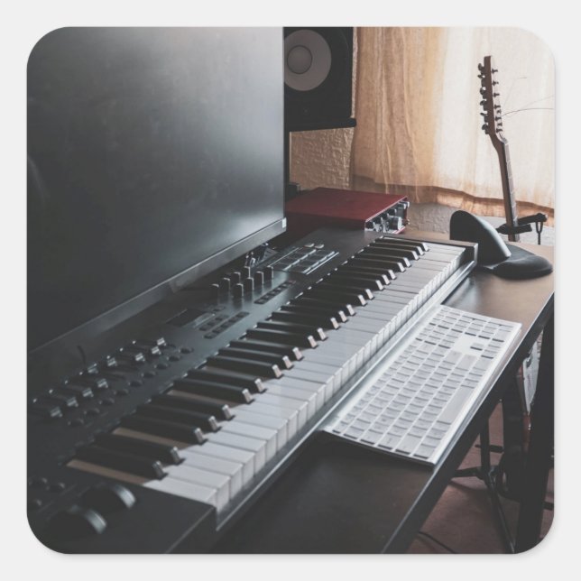 Amazing Piano Square Sticker (Front)