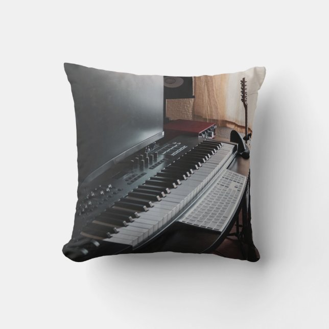 Amazing Piano Throw Pillow (Front)