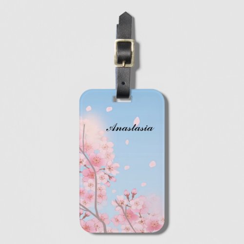 Amazing Pink Cherry Blossoms Luggage Tag