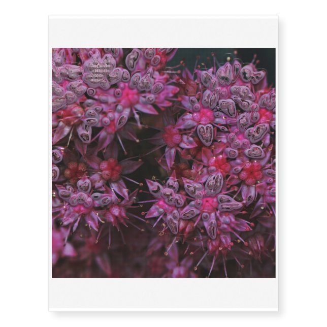 amazing pink flowers (I) Temporary Tattoos (Front)