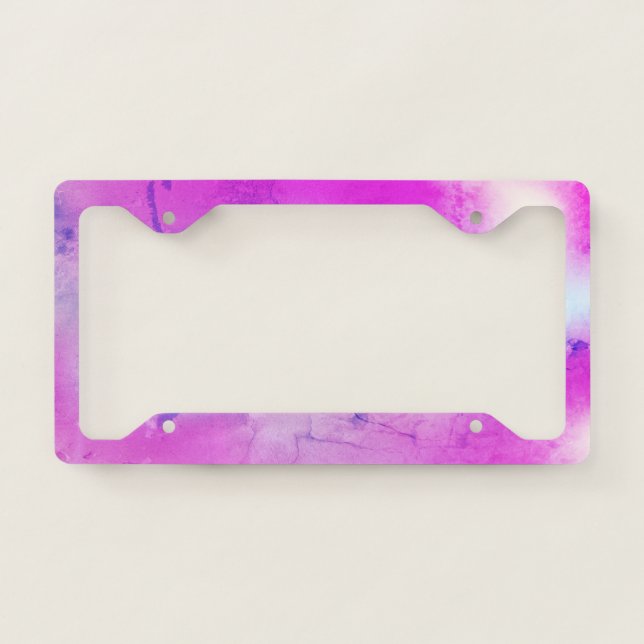 Amazing Pink Light License Plate Frame (Front)