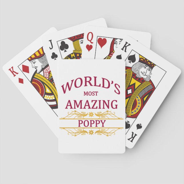 Amazing Poppy Poker Cards (Back)