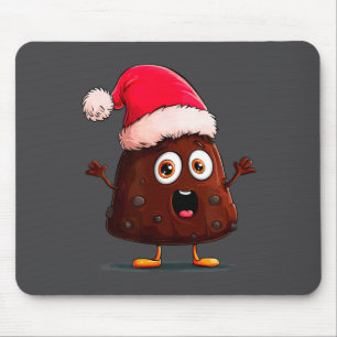 Amazing Pudding Look With Christmas Hat  Mouse Pad