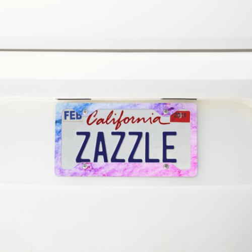 Amazing Purple_Blue Marble  License Plate Frame