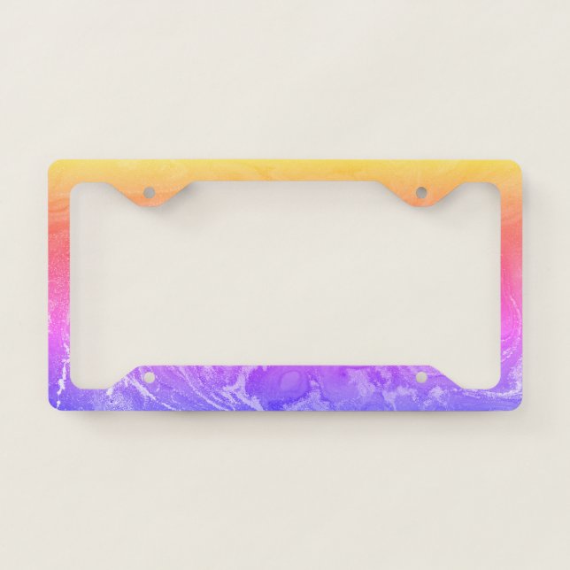 Amazing Purple Marble  License Plate Frame (Front)