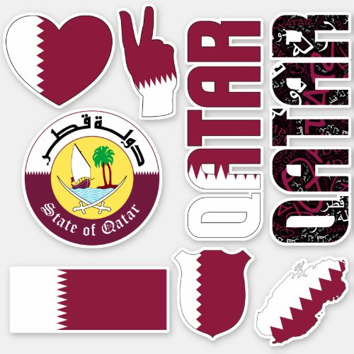 Amazing Qatar Shapes National Symbols Sticker