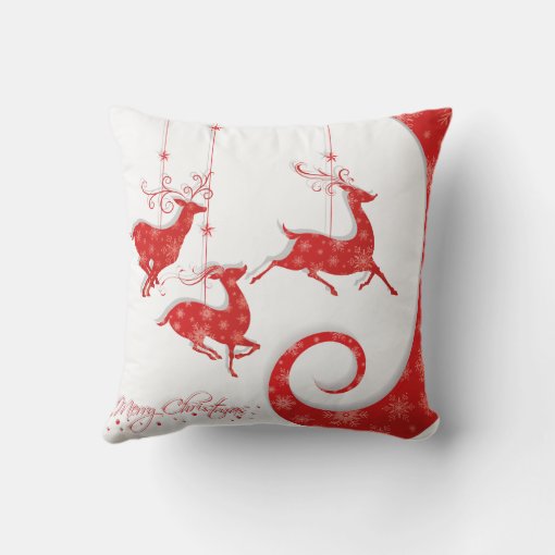 Amazing Red Christmas Design Throw Pillow Zazzle