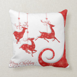 Amazing Red Christmas Design Throw Pillow