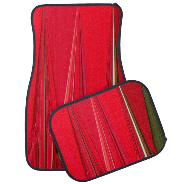 Amazing Red Fashion Car Floor Mat (Set)