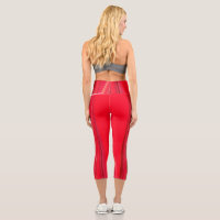 Amazing Red Summer Fashion Capri Leggings Zazzle