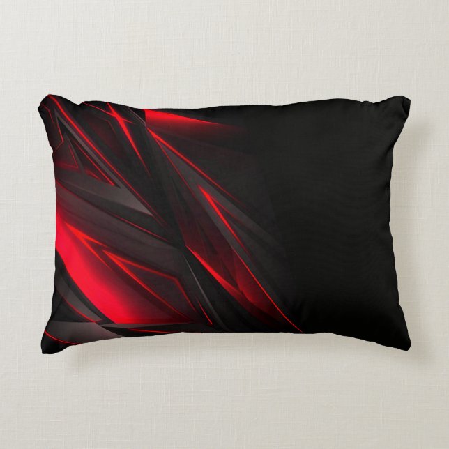 Amazing Red to the Point Abstract Design  Accent Pillow (Front)