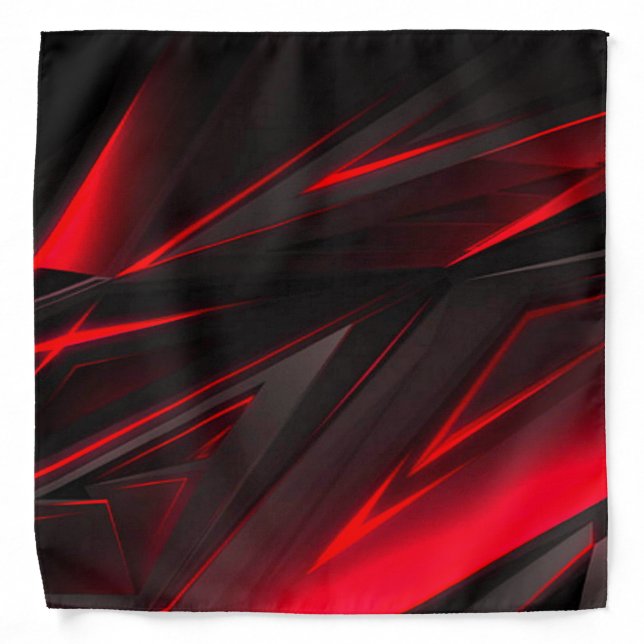 Amazing Red to the Point Abstract Design  Bandana (Front)