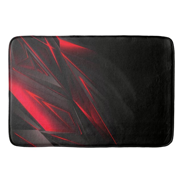 Amazing Red to the Point Abstract Design  Bath Mat (Front)