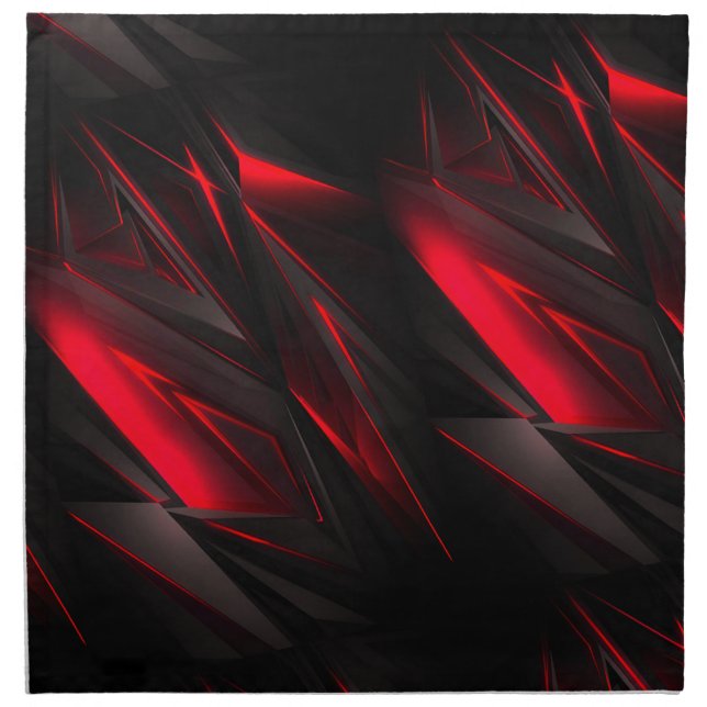 Amazing Red to the Point Abstract Design  Cloth Napkin (Front)