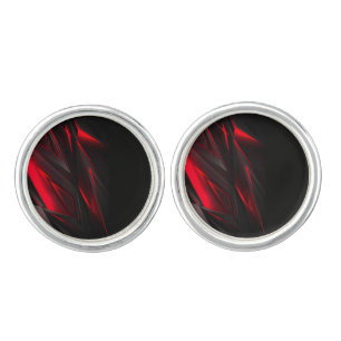 Amazing Red to the Point Abstract Design Cufflinks