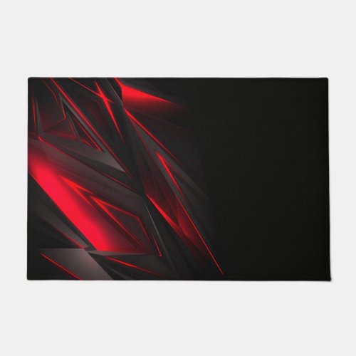 Amazing Red to the Point Abstract Design  Doormat