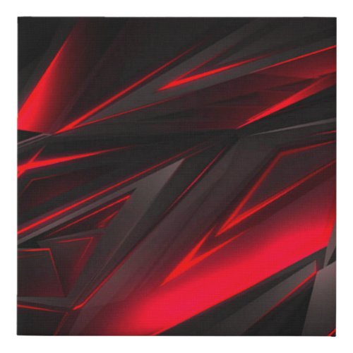 Amazing Red to the Point Abstract Design  Faux Canvas Print