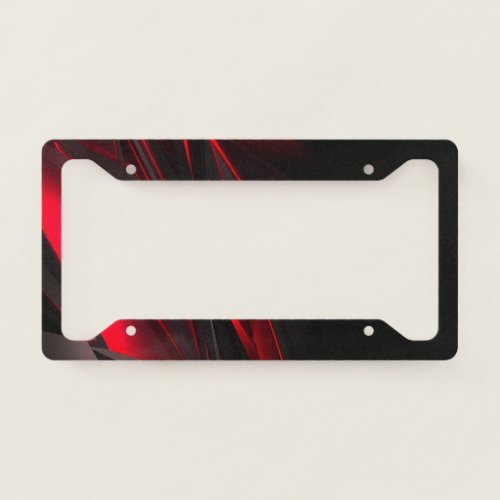 Amazing Red to the Point Abstract Design License Plate Frame
