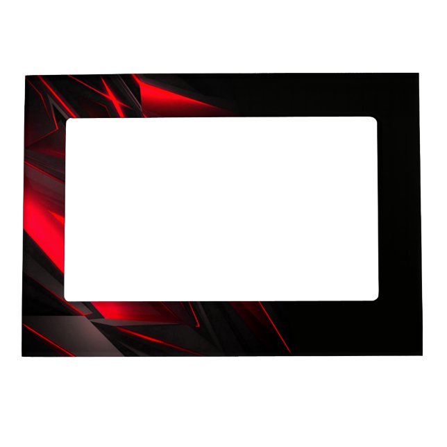 Amazing Red to the Point Abstract Design  Magnetic Frame (Front)
