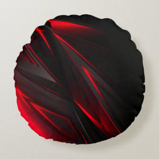 Amazing Red to the Point Abstract Design Round Pillow