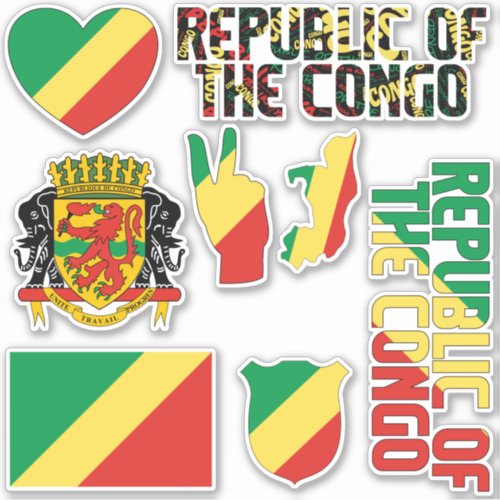 Amazing Republic of the Congo Shapes National Sticker