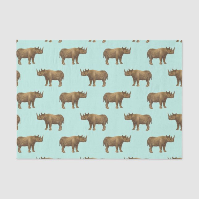 Amazing Rhinoceros Safari Tissue Paper (Front)
