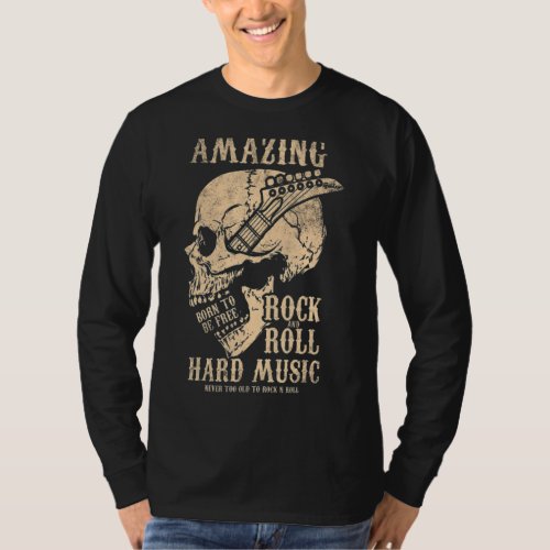 Amazing Rock And Roll Hard Music Vintage Guitar T_Shirt