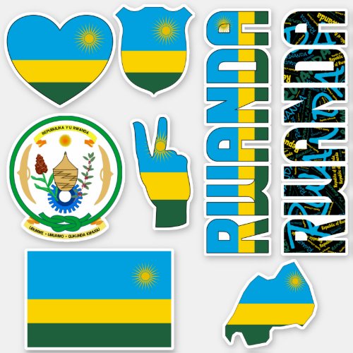 Amazing Rwanda Shapes National Symbols Sticker
