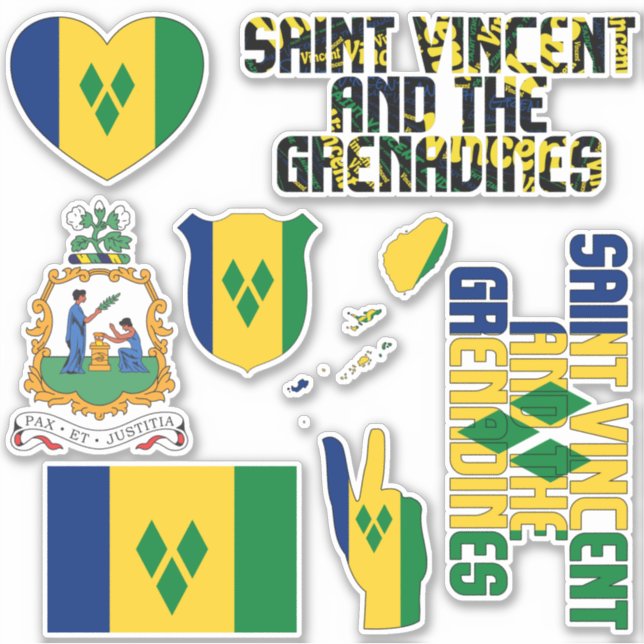 Amazing Saint Vincent and the Grenadines Shapes Sticker (Front)